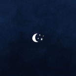 Geboortekaartje jongen met foliedruk sterren en maantje Achterkant