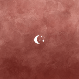 Geboortekaartje roze met foliedruk sterren en maantje Achterkant