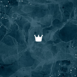 Geboortekaartje stoer stijlvol goud kroontje blauw verf Achterkant