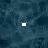 Geboortekaartje stoer stijlvol goud kroontje blauw verf Achterkant