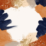 Geboortekaartje unisex verf goud koper blauw Achterkant