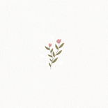 Geboortekaartje voor zusje met beertjes, plantjes & hartjes Achterkant
