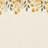 Geboortekaartjes takjes herfst hartjes goud papierlook Achterkant