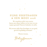 Groene bokeh zakelijke kerstkaart kerstbal vorm bedankt Achterkant