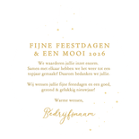 Groene bokeh zakelijke kerstkaart kerstbal vorm bedankt Achterkant