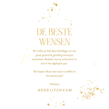 Groene kerstboom kerstkaart zakelijk teksten nieuwjaar Achterkant