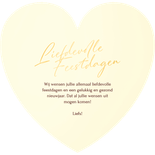 Hartvorm kerstkaart met geschilderd hart liefdevolle kerst Achterkant