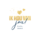 Hartvormige valentijnskaart goud hartjes liefste zoon foto's Achterkant