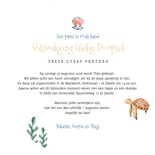 Hippe uitnodiging doopviering oceaandieren Achterkant