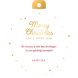 Internationale rode kerstkaart met meerdere talen Achterkant