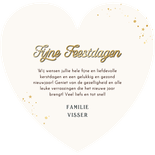 Kerst stijlvol hartvorm foto's in kerstballen goud bruin Achterkant