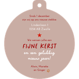 Kerst-verhuiskaart grappig hondje met kerstmuts Achterkant
