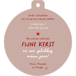 Kerst-verhuiskaart grappig hondje met kerstmuts Achterkant