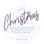 Kerstbal kaart internationaal wereldkaart in neonkleuren  Achterkant