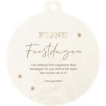 Kerstbal kerstkaart 2026 met marmeren bal Achterkant