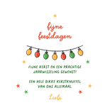 Kerstboom kerstkaart kerstlampjes fijne kerst gelukkig 2027 Achterkant