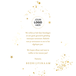Kerstboom kerstkaart zakelijk beste wensen rode waterverf Achterkant
