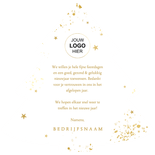 Kerstboom kerstkaart zakelijk beste wensen rode waterverf Achterkant