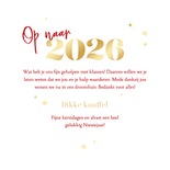 Kerstkaart hartvorm bedankt fijne kerst sterren Achterkant