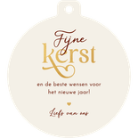 Kerstkaart kertbal hartjes liefdevolle kerstdagen foto 2026 Achterkant