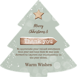 Kerstkaart wegwijzers hout bedankt internationaal Achterkant