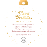 Klassieke internationale zakelijke kerstkaart met talen rood Achterkant