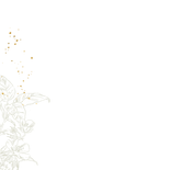 Klassieke uitnodiging jubileum 'we still do' botanisch goud Achterkant