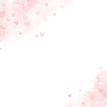 Lief geboortekaartje meisje met roze en gouden hartjes  Achterkant