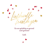 Liefdevolle kerstkaart in hartvorm hart fotokader Achterkant