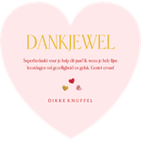 Liefdevolle kerstkaart warm wishes hartvorm hartje Achterkant