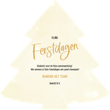 Moderne zakelijke kerstboom kaart kerstballen fotocollage Achterkant