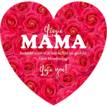 Moederdag fotokaart hart met rozenkader Achterkant