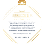 Nieuwjaar bedankkaartje medewerkers - goud waard Achterkant