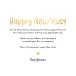 Nieuwjaarskaart zakelijk thank you hartvorm sterren vuurwerk Achterkant