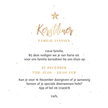 Originele uitnodiging kerstdiner met bestek boom Achterkant