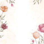 Pensioenfeest waterverf bloemen met foto en koperen hartjes Achterkant