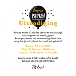 Ronde uitnodigingskaart bier hip jongen foto surprise Achterkant