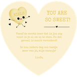Snoephartje valentijnskaart met naam en eigen tekst Achterkant