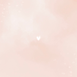 Stijlvol geboortekaartje voorletter baby roze wolkjes koper Achterkant