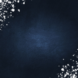 Stijlvolle blauwe trouwkaart goud met spetters Achterkant