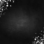 Stijlvolle uitnodiging feestje goud met spetters krijtbord  Achterkant