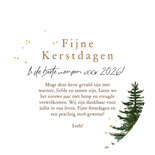 Trendy kerstkaart boho watercolor foto sterren goud Achterkant