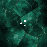 Trouwkaart stijlvol groen marmer typografisch letters goud Achterkant