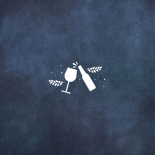 Uitnodiging huwelijksjubileum goudfolie met bier en wijn Achterkant