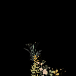 Uitnodiging jubileumfeest bloemen en hartjes  Achterkant