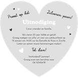 Uitnodiging jubileumfeest zilveren huwelijk 25 jaar getrouwd Achterkant