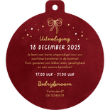 Uitnodiging kerstdiner zakelijk doodle goud stijlvol Achterkant