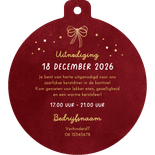 Uitnodiging kerstdiner zakelijk doodle goud stijlvol Achterkant