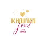 Valentijnskaart hartvorm liefste dochter goud Achterkant