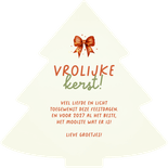 Vrolijk kerstkaartje kerstboom met roodborstjes Achterkant